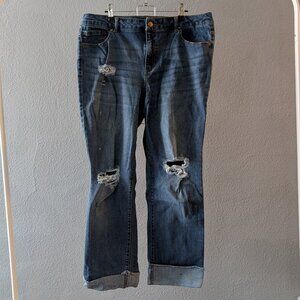 NWT Women's D.Jeans Distressed Cuffed Jeans Sz 14